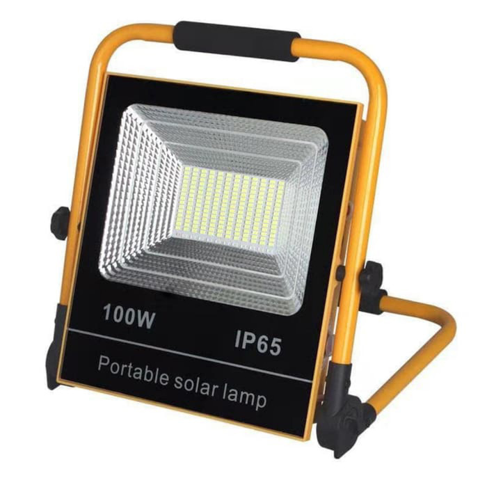 Lampu Sorot 100W Portable Solar/Lampu Tembak Emergency 100 Watt Usb