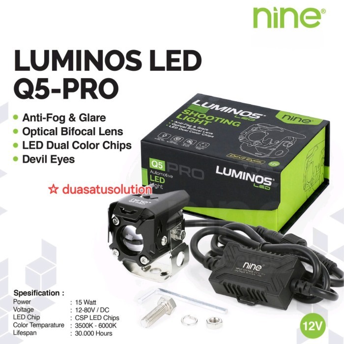 Luminos Led Shooting Light Q5 Lampu Sorot 2 Warna White Yellow