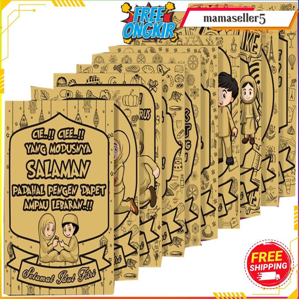 

Amplop Angpau Lebaran Dengan Kata-Kata Yang Kocak Dan Motif Yang Lucu-Lucu Amplop Angpau Idul Fitri Amplop Lebaran Haji Amplop Idul Adha (1 Pack Isi 10Pcs ) Bisa Cod