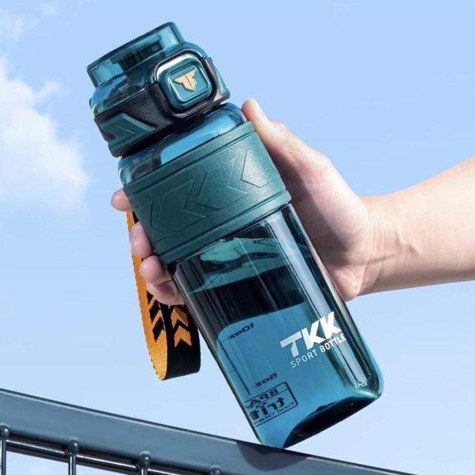 Promo Tkk 1019 Botol Minum Cowok 600Ml Tritan Bpa Free Botol Minum Dewasa 1 Liter Sedotan Dan Langsu