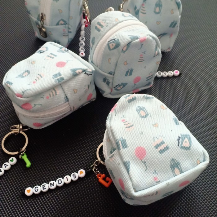 

ganci amplop angpao lebaran unik lucu kanvas minibackpack custom nama