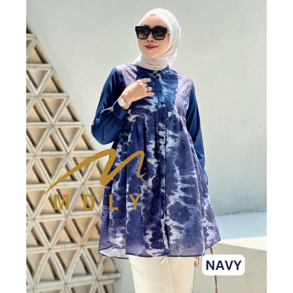 BERKUALITAS MDLY BAJU KEMEJA ATASAN WANITA MUSLIM HELUA TUNIK BY MDLY