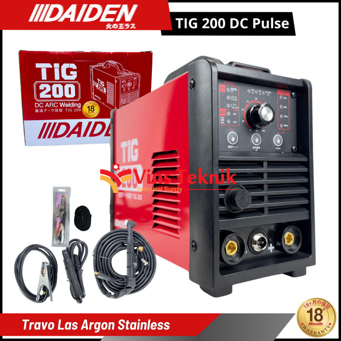 DAIDEN TIG 200 DC Pulse Mesin Travo Las Argon Trafo Las Stainless Daiden TIG200