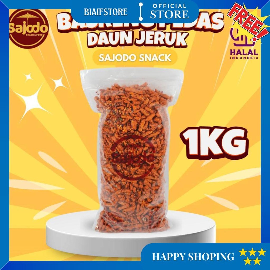 

[Flash Sale] Basreng Pedas Daun Jeruk Sajodo Snack - 1Kg D Promo 10.10