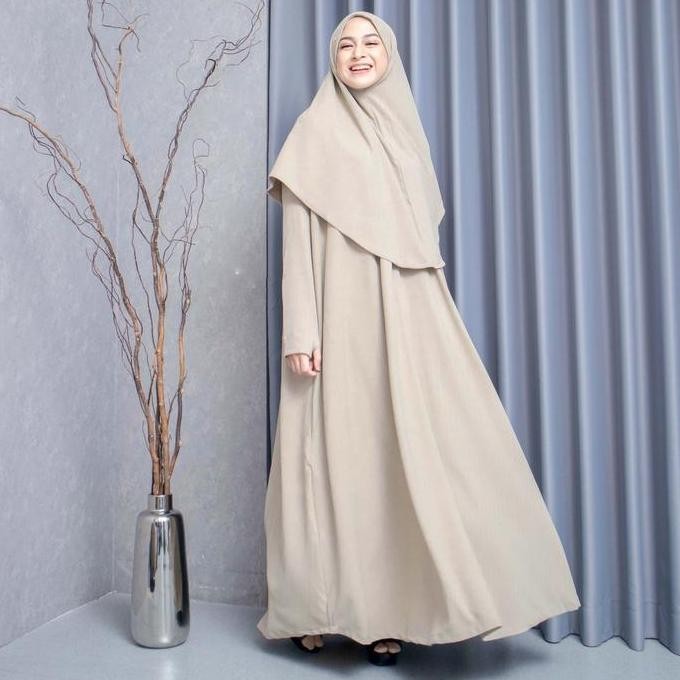 Amily Hijab - Millie Abaya Muslim Wanita Polos Terbaru Gamis Dress Basic Dewasa Promo