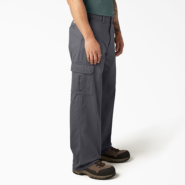 Promo Dickies Twill Cargo Loose Pants Rinse Charcoal Best Quality Asli 100% Original