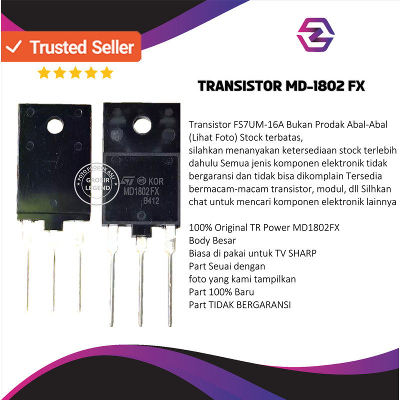TRANSISTOR MD1802FX ORIGINAL MD 1802 FX