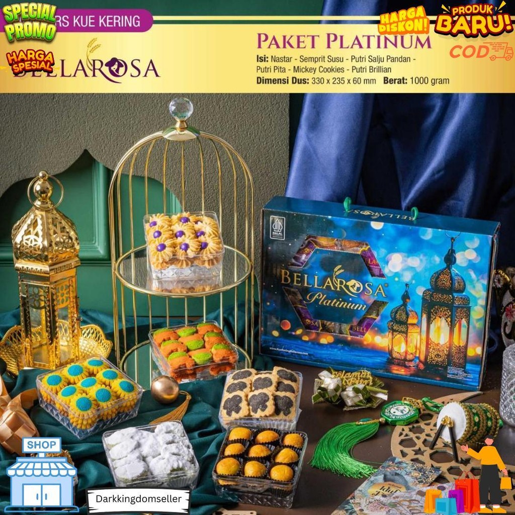 

Terlaris!! Kue Kering Bellarosa Paket Berkah Lebaran 2025 ( Berat 1Kilo ) D Promo 10.10