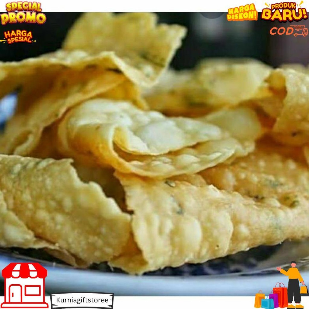 

(Rst)-Snack Keripik Bawang / Pangsit 1Kg D Sale
