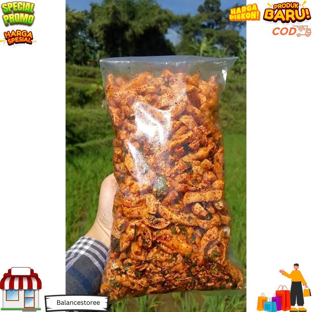 

Basreng Pedas Daun Jeruk 500 Gram / Basreng Pedas / Basreng Viral / Basreng Bumbu Melimpah / Basreng Kriuk / Basreng 1Kg /500 Gram/250 Gram/Basreng Kering/ Basreng Ori Daun Jeruk / Basreng/ Makanan Pedas/ Cemilan / Snack / Bakso Goreng / Jajanan Viral D