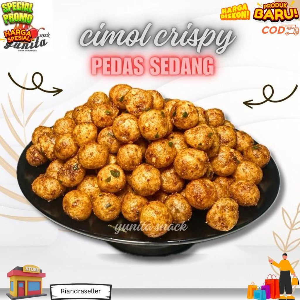 

Cimol Kering Pedas Crispy Daun Jeruk 50 Gram (20 Pcs) D Terlaris
