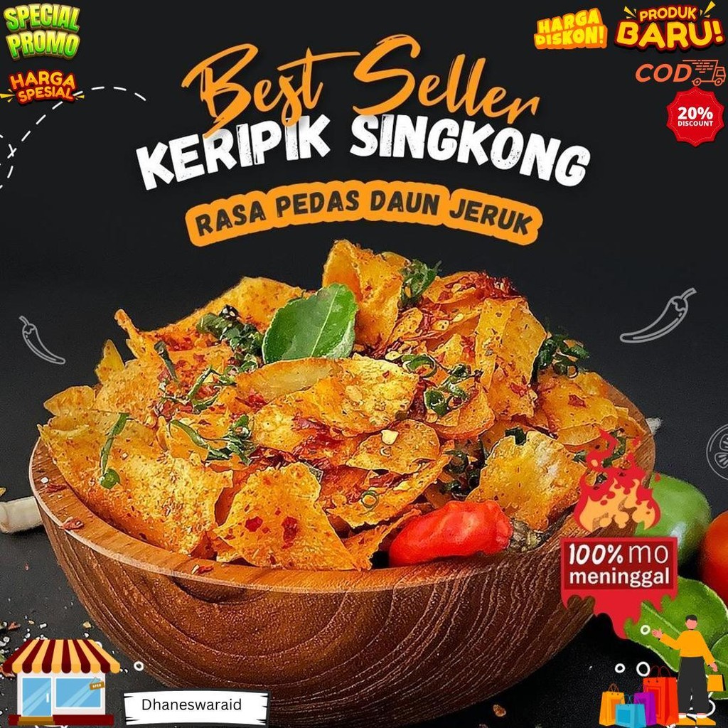 

Yasnack Keripik Singkong Pedas Daun Jeruk/Kripset/500Gr D Promo 10.10
