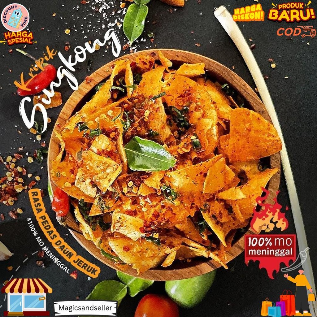 

Yasnack Keripik Singkong Pedas Daun Jeruk/Kripset/500Gr D Cod