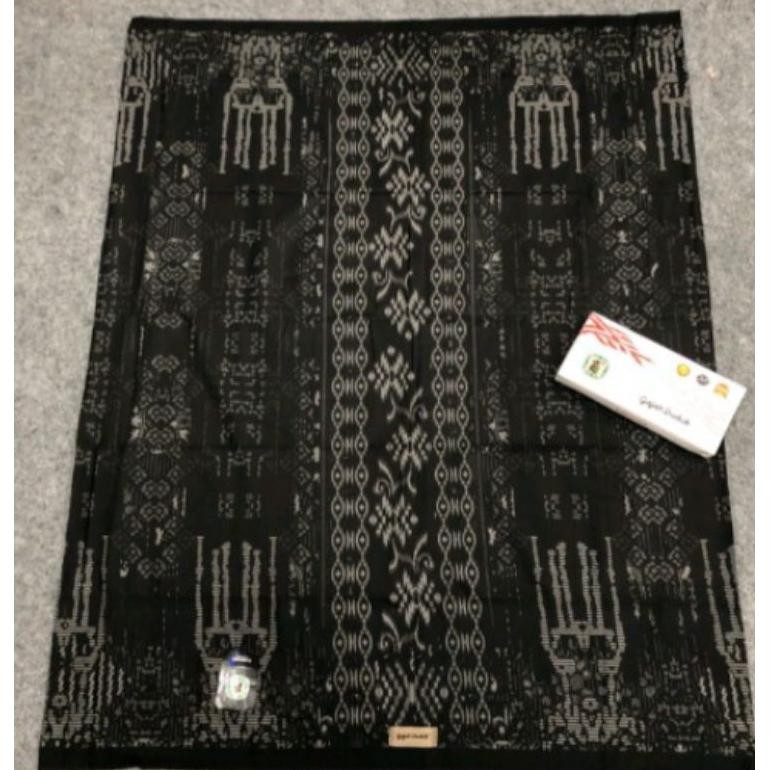 SARUNG BATIK PRIA DEWASA WARNA HITAM GAJAH DUDUK KEMBANG BLACKSERIES