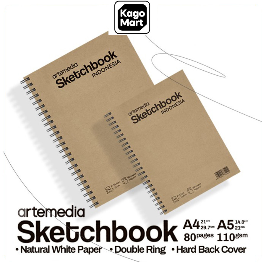 

Artemedia Sketchbook Spiral Binding A5 A4 Buku Sketsa