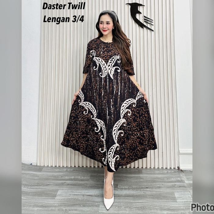 [Juragan Daster Twill] Daster Twill Daster Wanita By Batik Hudhud Lengan 3/4 Size Standar Ld 105