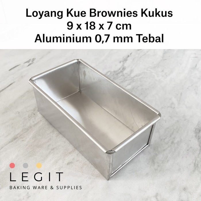 Loyang Kue Brownies Kukus 9x18x7 cm Super Tebal Anti Penyok