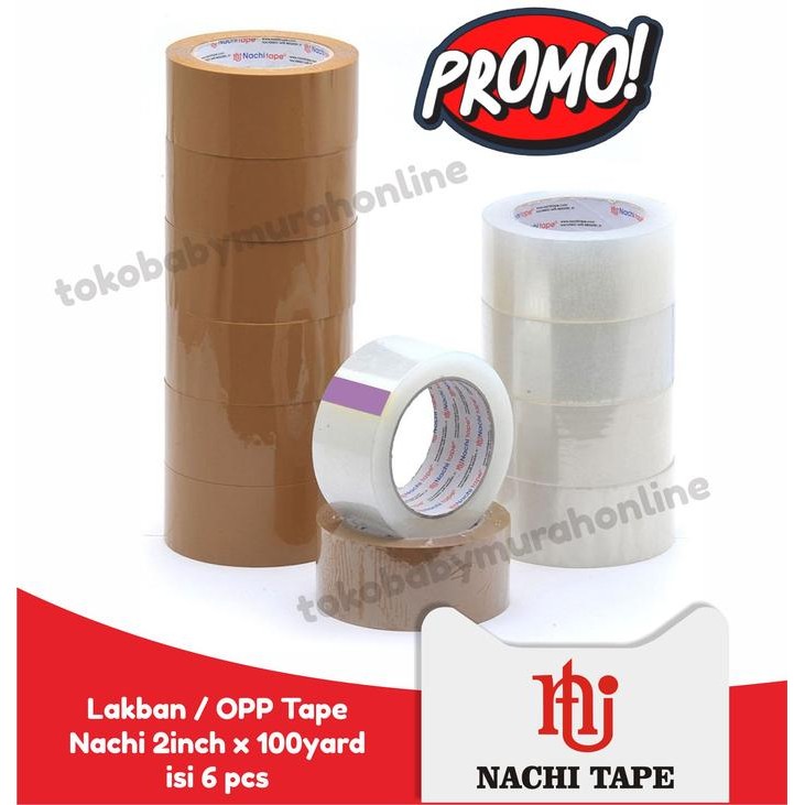 

LAKBAN NACHI 2 INCH X 100YARD ISI 6 / SLOP - OPP TAPE NACHI