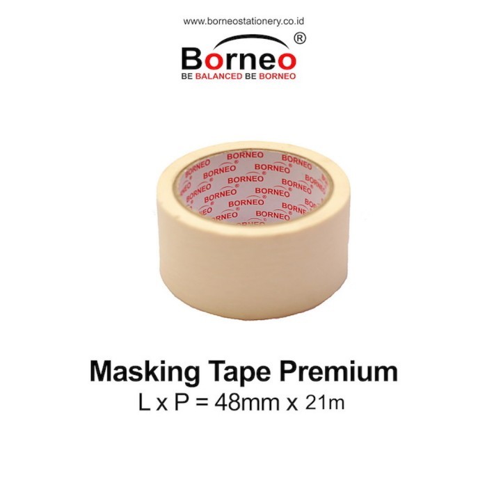 

SOLASI / MASKING TAPE BORNEO PREMIUM 48MMX21M