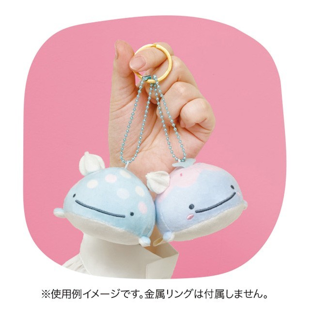 Keychain Mini Plush San-X Jinbesan Icekurage Maigo No Kokujira Kurage Gantungan Kunci Boneka Mini