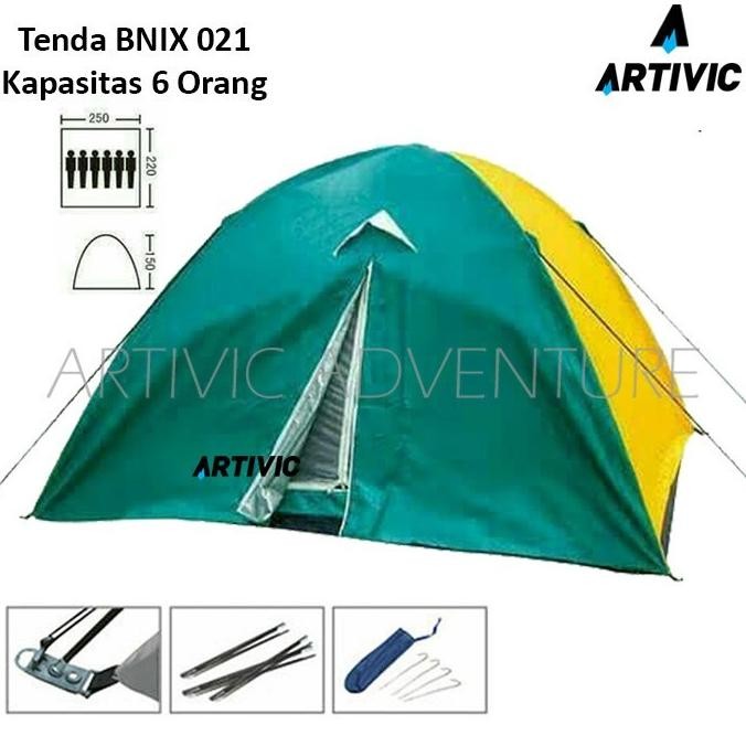 Tenda Camping BNIX 021 Kapasitas 6 Orang Dome Outdoor Double Layer Terlaris