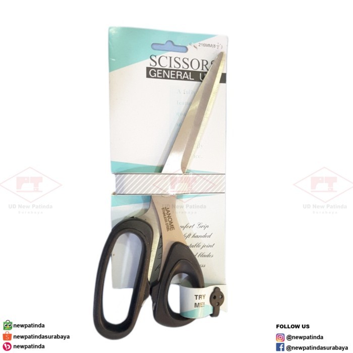 

*#*#*#*#] Gunting Janome Stainless Steel Gunting Kain Serbaguna 8,5 Inch
