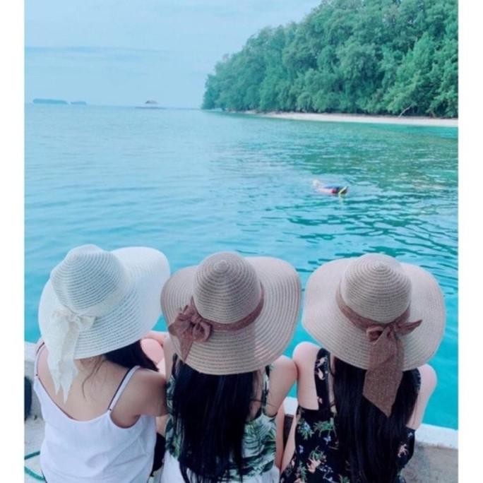 topi pantai wanita import