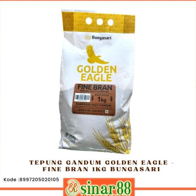 

=+=+=+] TEPUNG GANDUM GOLDEN EAGLE - FINE BRAN 1KG BUNGASARI