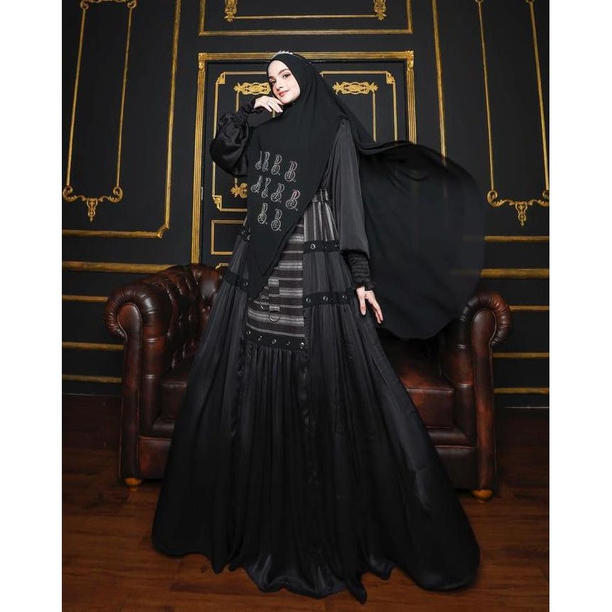 2025 lebaran buat BELIFI | HARUMI SYARI Gamis Syari Diamond Silk / Sparkle Crush Kombinasi Lady Kash
