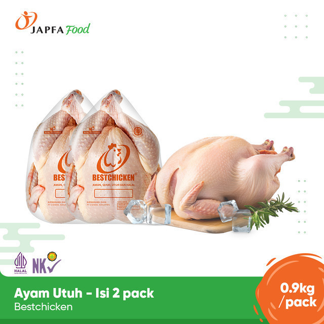 

Bestchicken Bundling Hemat Ayam Karkas Broiler / Ayam Utuh Japfa Food 900 gram - Isi 2 pack