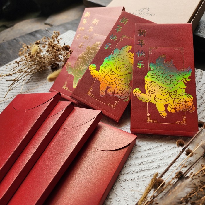 Amplop Uang Box Barongsai/Angpao Box Imlek Sincia Bs 10 Juta(1Pck 8Pc) Ready