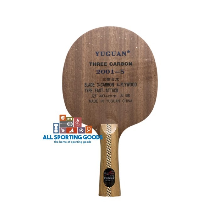 Baru Kayu Pingpong Tenis Meja Yuguan 2001-5 Kotak Coklat 3 Carbon
