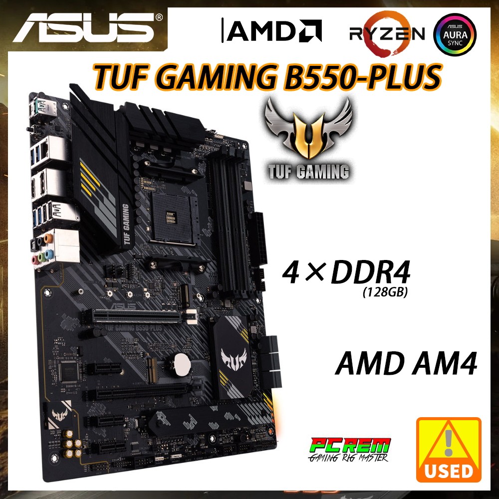 AQS B550 Motherboard ASUS TUF GAMING B550-PLUS for Ryzen 7 5700x 5700x3d 5800x3d AM4 Motherboard for