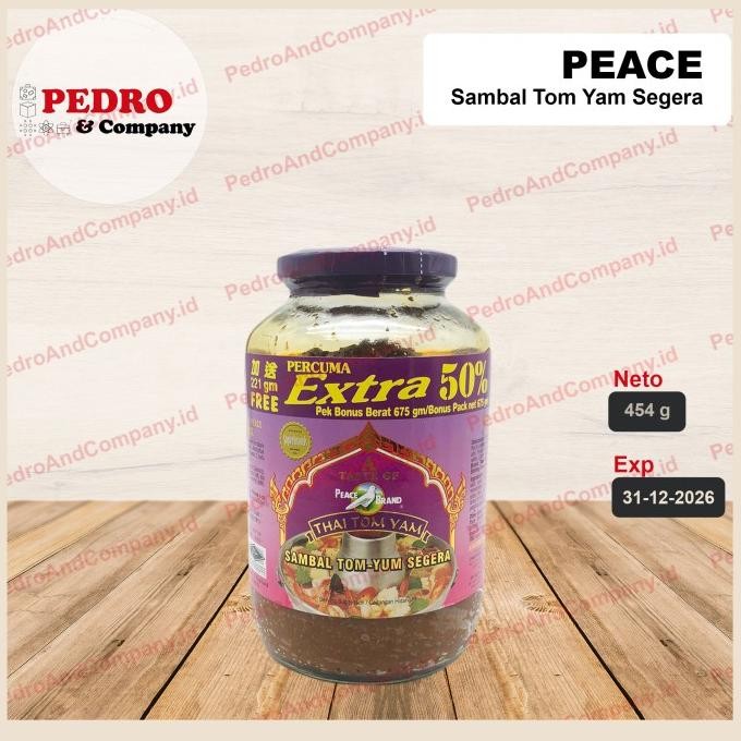 

Peace brand Thai tom yam bumbu instant 454 gram - instant shrimp paste