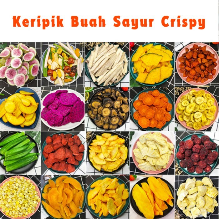 

DISKON Crunchy Veggie Snack Keripik Sayur Buah Krispi Cemilan Diet Snack Diet