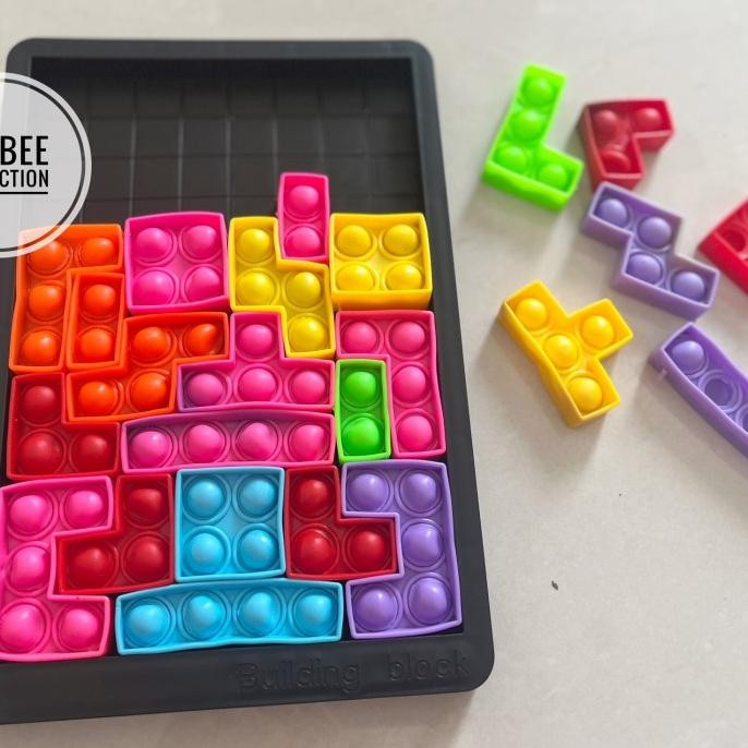 :::::::] Mainan Pop It murah/ mainan tetris pop it