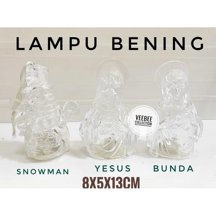 >>>>>] Lampu Meja snowman yesus bunda maria/ hiasan lampu meja/ pajangan
