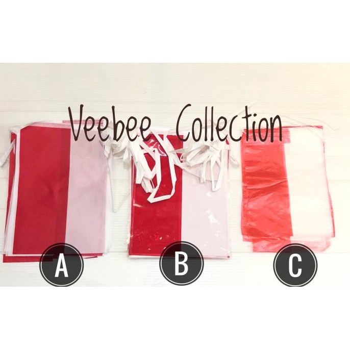 ><><><] Bunting Flag Bendera Plastik TPS C. Dekorasi agustusan. Bendera