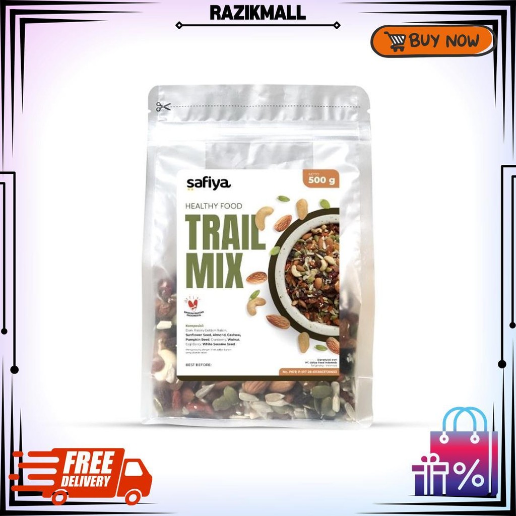 

Trail Mix Safiya 250 Gr Kacang Buah Kering | Snack Camilan Sehat Sereal Makanan Ringan Roasted Dried Fruit Healthy Food D Terlaris