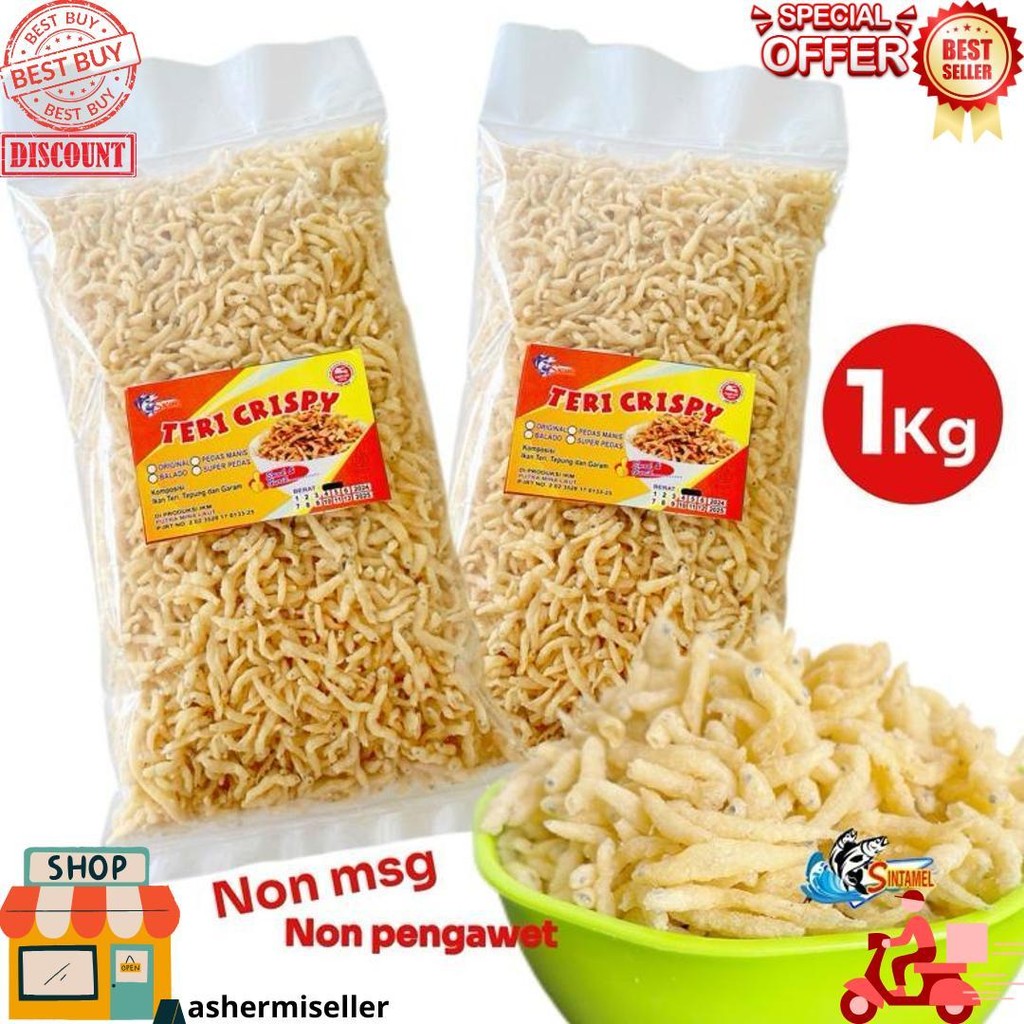 

Teri Crispy 1Kg Kualitas Super Teri Krispi Sintamel Lauk Teri Crspy Camilan Teri - Cemilan Teri - Teri Medan Crispy - Teri Krispi Snack Mpasi - Teri Crispy Teri Nasi- Teri Nasi Crispy-Lauk Kering Teri Crispy D Termurah