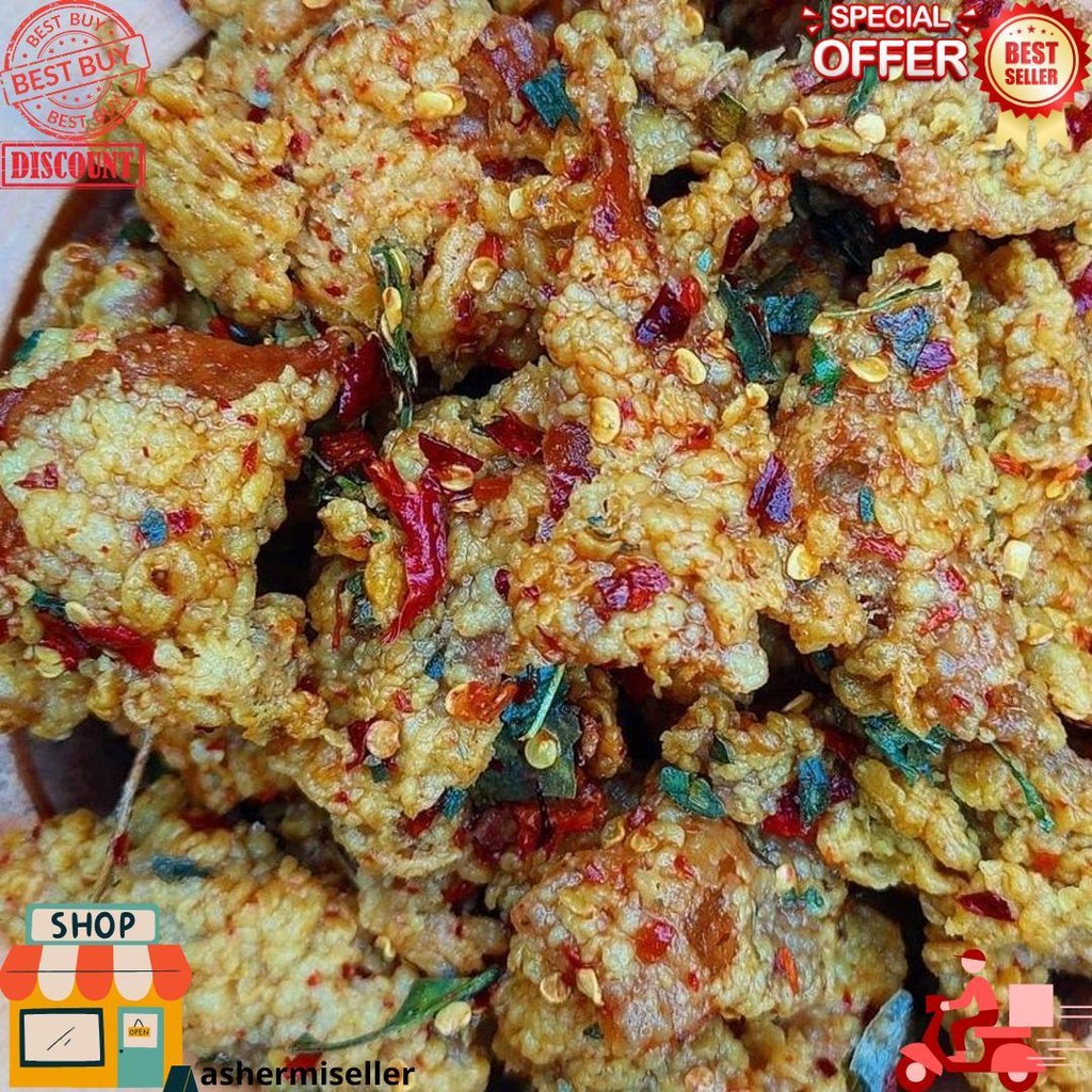 

Kulit Ayam Crispy Pedas Daun Jeruk 500Gram D Cod