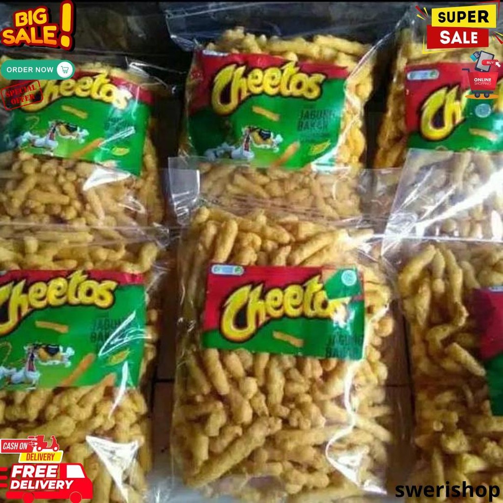 

1Kg Cheetos Jagung Bakar Cemilan Camilan Jadul Enak Nikmat D Sale