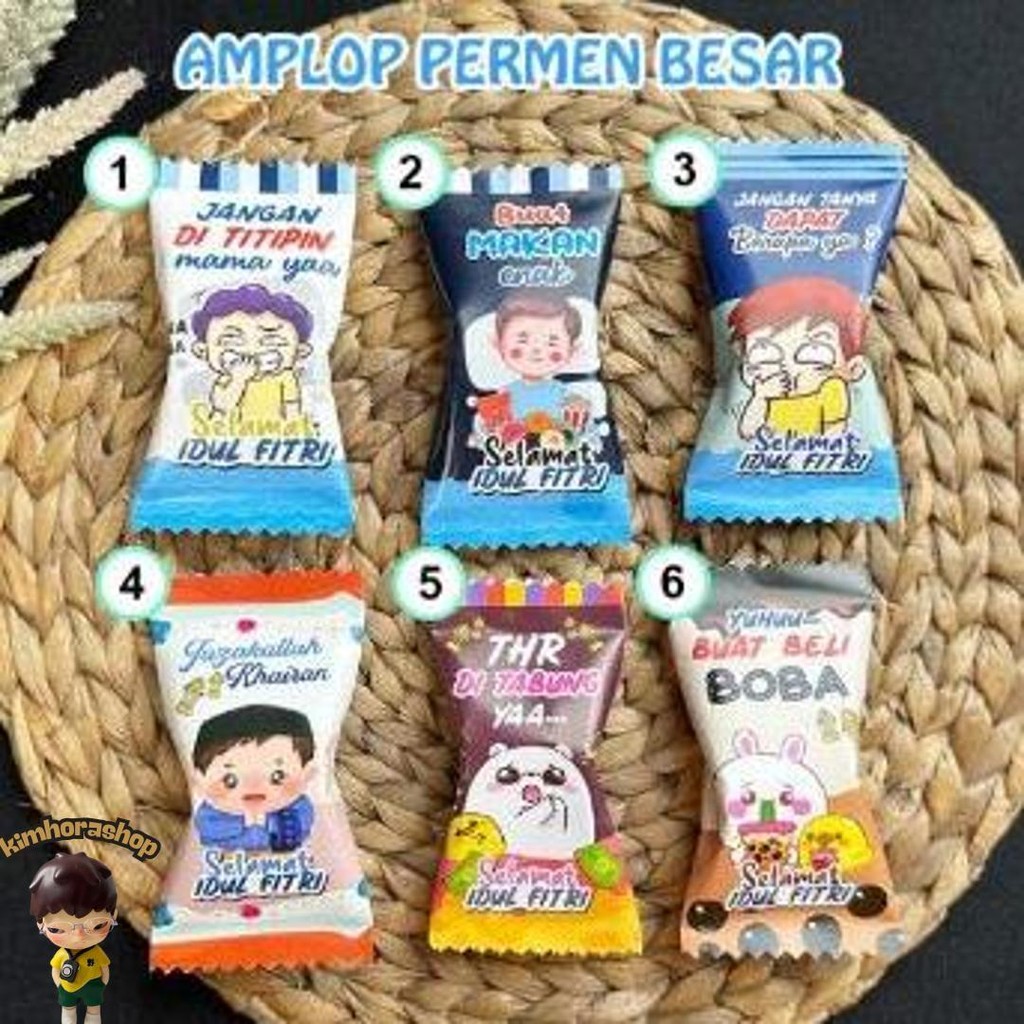 

12 Pcs Amplop Permen Lebaran Lucu Dan Unik Untuk Ampau Idul Fitri Kilat