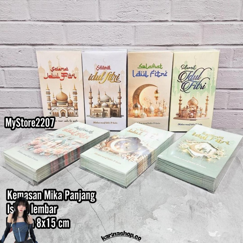 

(Mika Panjang Isi 50) Grosir Amplop Hari Raya Lebaran Idul Fitri Ramadhan Motif Islami, Kartun Lucu Kilat