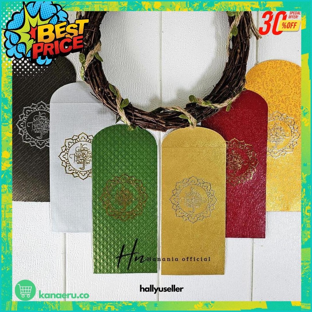 

10Pcs Amplop Lebaran Idul Fitri Executife Kaligrafi Embos / Amplop Mewah Kaligrafi Thr Lebaran Murah