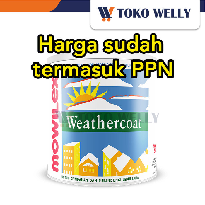 Product Laris Cat Tembok Mowilex Weathercoat / Eksterior 1501- White / 2.5L
