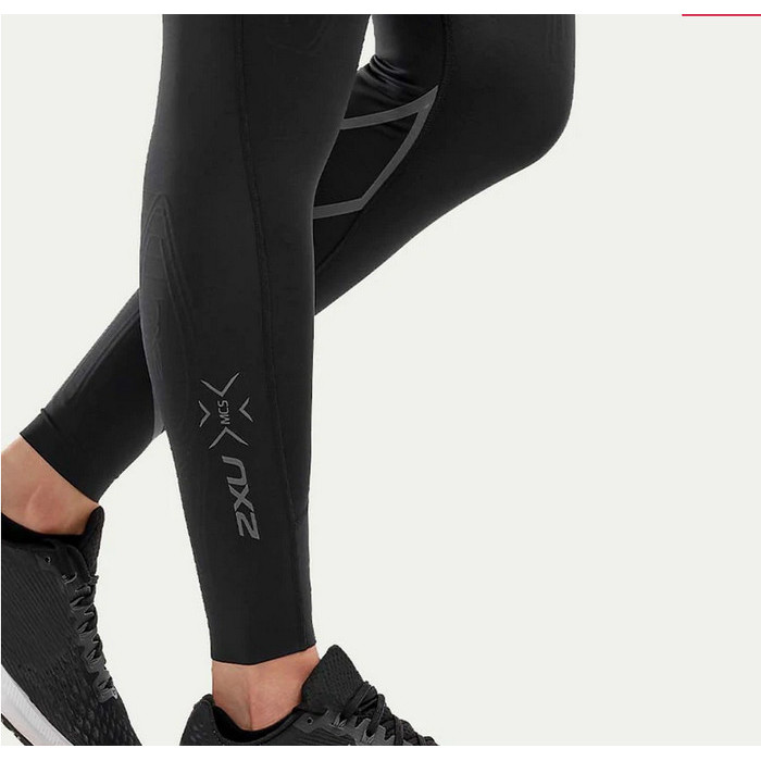 Celana 2Xu Mcs Sz Xs Women'S Mcs Run Compression Tights Wa5332B Blk/Brf Running Training Marathon
