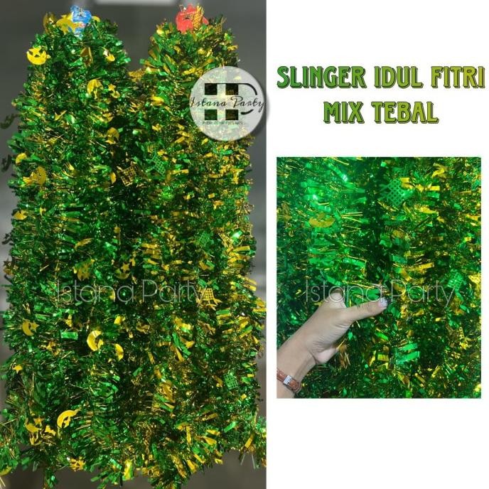 

Ready oke] Slinger Idul Fitri Lebaran / Tinsel Dekorasi Parcel Idul Fitri Mix Tebal