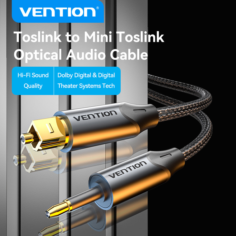 SGS Vention 3.5mm Digital Optical Audio Cable Toslink SPDIF Coaxial Cable for Amplifiers Blu-ray Xbo
