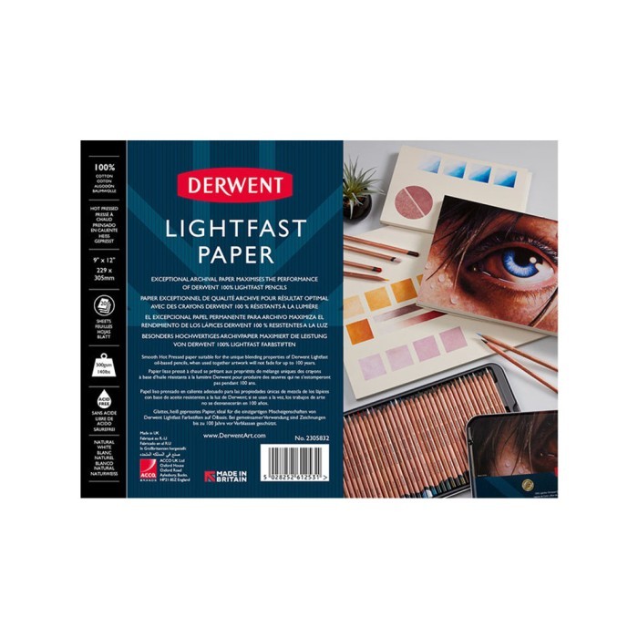 

DERWENT Lightfast Paper Pad 9 x 12 inch (300 gsm 100% Cotton)